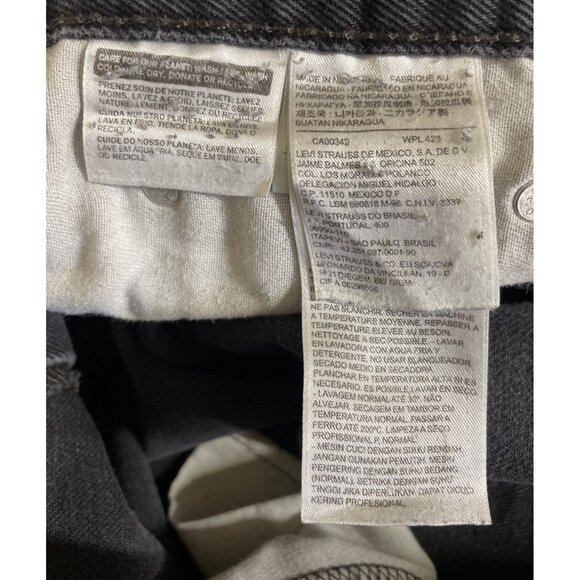 Levis 517 Black Denim Jeans Mens Size 40x32 Straight Leg - Picture 7 of 9